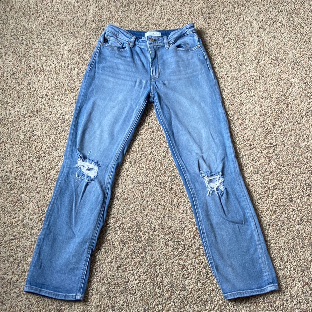 Vici high waisted, straight leg denim jeans